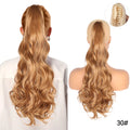 Synthetic Claw Clip On Ponytail Extension 22Inch Long Straight Wavy Ponytail Hair Ponytail With Claw Clip On Ponytail For Women