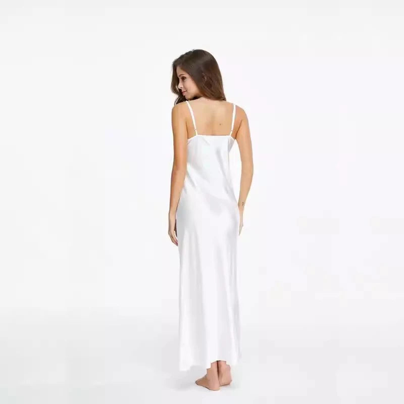 2017 Summer Style Sexy Women Long Nightwear Nightgowns V-Neck Sleepwear Lady Nightshirt Dresses Free Shippin