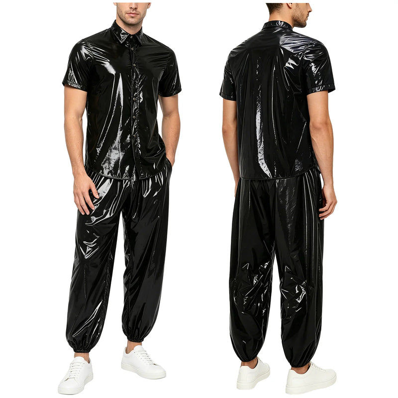 Men's Sauna Tracksuit Set Zipper Hoodie Drawstring Pants | SAMAG