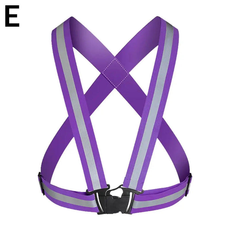 New Highlight Reflective Straps Night Running Riding Clothing Vest Adjustable Safety Vest Elastic Band For Adults and Children