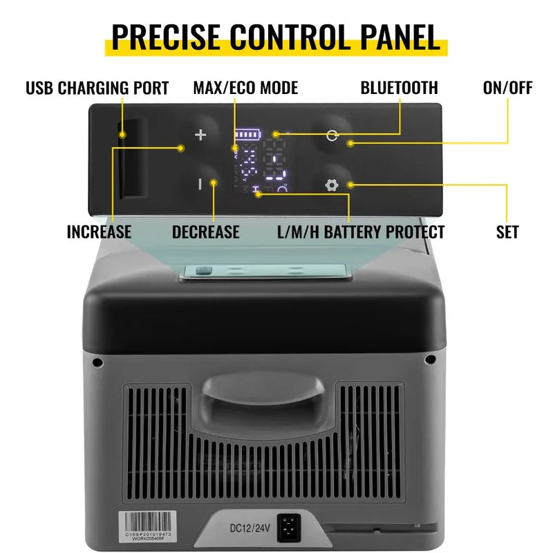 Mini Fridge Refrigerator Portable Car Freezer 15L Compressor Cooler