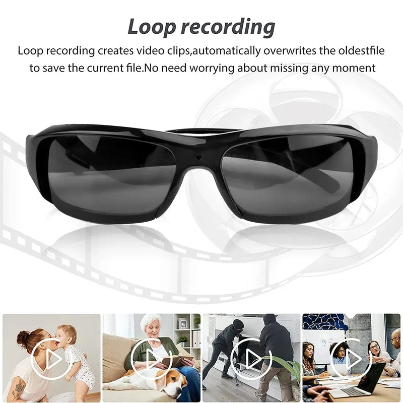 HD 1080P Mini Glasses Camera Portable Video Recorder Wearable Sunglasses Camera Outdoor Sports DV DVR Surveillance Camcorder
