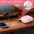 Mini Cordless Hair Straightener Brush, Rechargeable 3-Speed Temp Control, Anti-Scald Portable Travel Hair Styling Comb