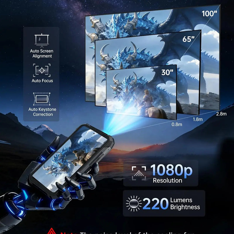8849 Tank X Unihertz 220 Lumens Projector Rugged Smart Phone Support 1080P 5G AI Android 15 17600mAh  512GB Dimensity 8200