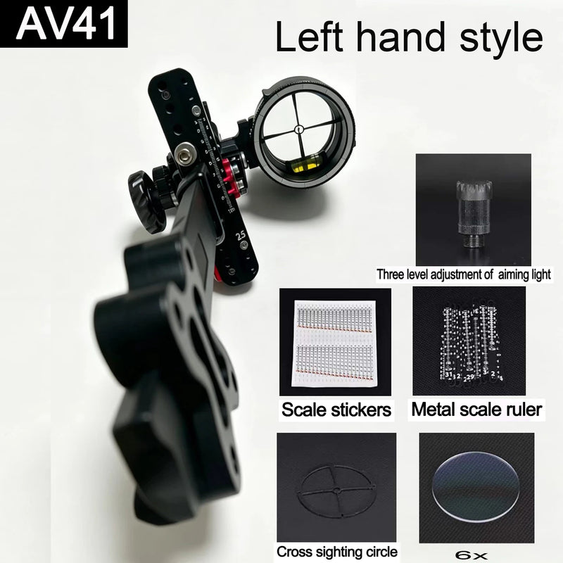 Single Pin Compound Bow Sight, Aluminum Alloy Long | SAMAG