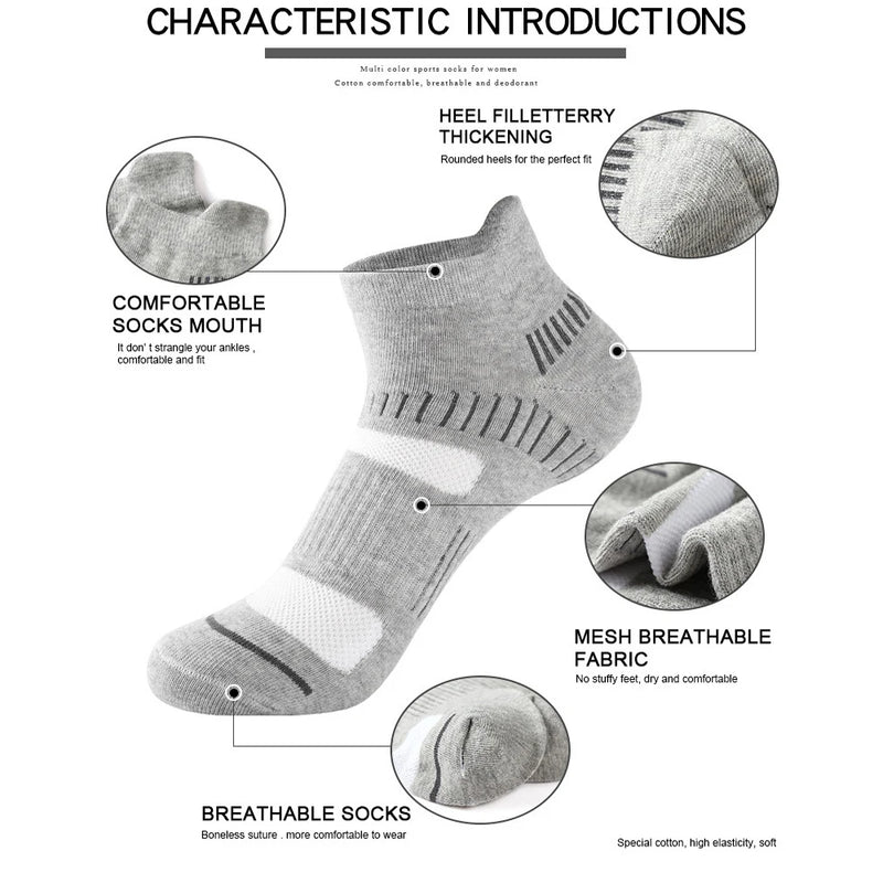 10 Pairs Ankle Athletic Running Socks Men Women Simple | SAMAG