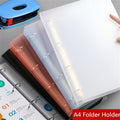2/4 Hole A4 Binder Folder Pp Folder D-Type Clip Office Storage File Ring Waterproof Test Paper Data Storage Folder Office Supply