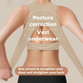 Wireless Posture Correction Bra for Women Seamless Push Up Bralette with Cross Back Support for Daily Shaping Lingerie