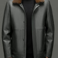 Leather Fur Jacket Men Jacket Winter Leather Coat Men Vintage Classic Leather Jackets High Quality Men