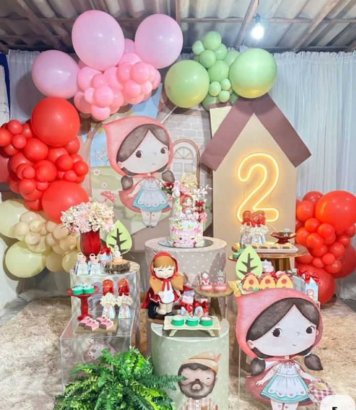 Cutouts Foam Board Kt Board Little Red Riding Hood Backdrop Photo Props Background Baby Shower Prop Birthday Party Decor
