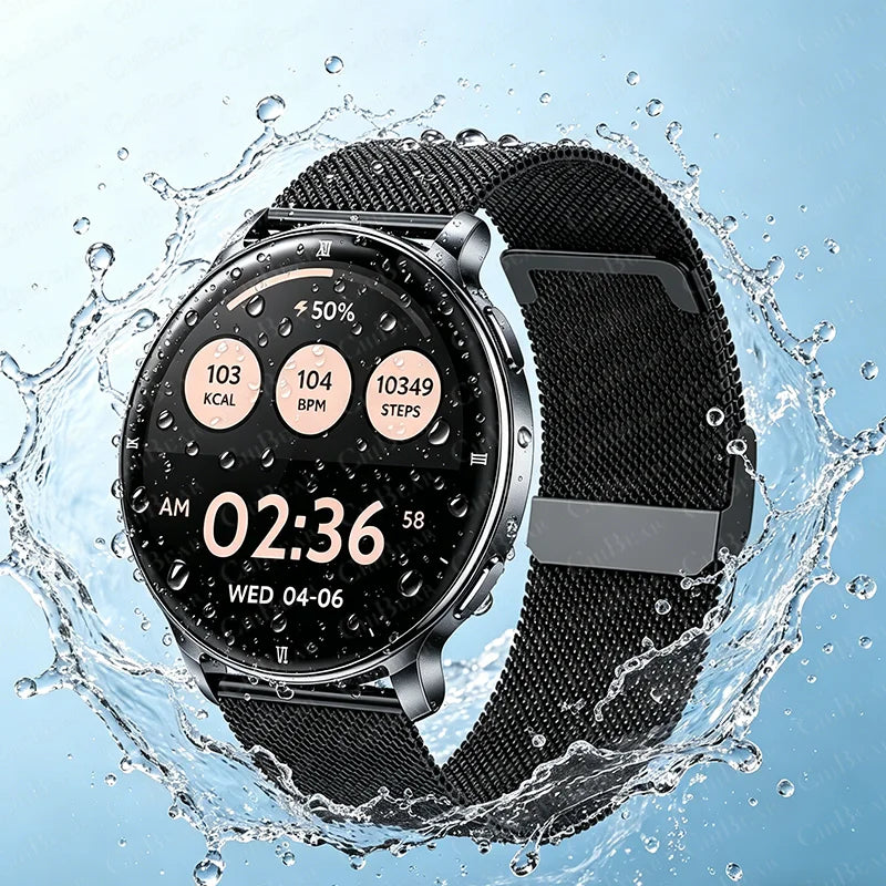 2026 New 1.32" AMOLED Smartwatch Man 466*466 Resolution Bluetooth Call LED Flashlight Fitness Tracker Smart Watch For Men Women