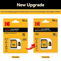 KODAK Micro SD 512GB 256GB Memory Card UP TO 100MB/s C10 U3 32GB 64GB 128GB TF Card 4K HD For USB Card Reader Adapter Microsd