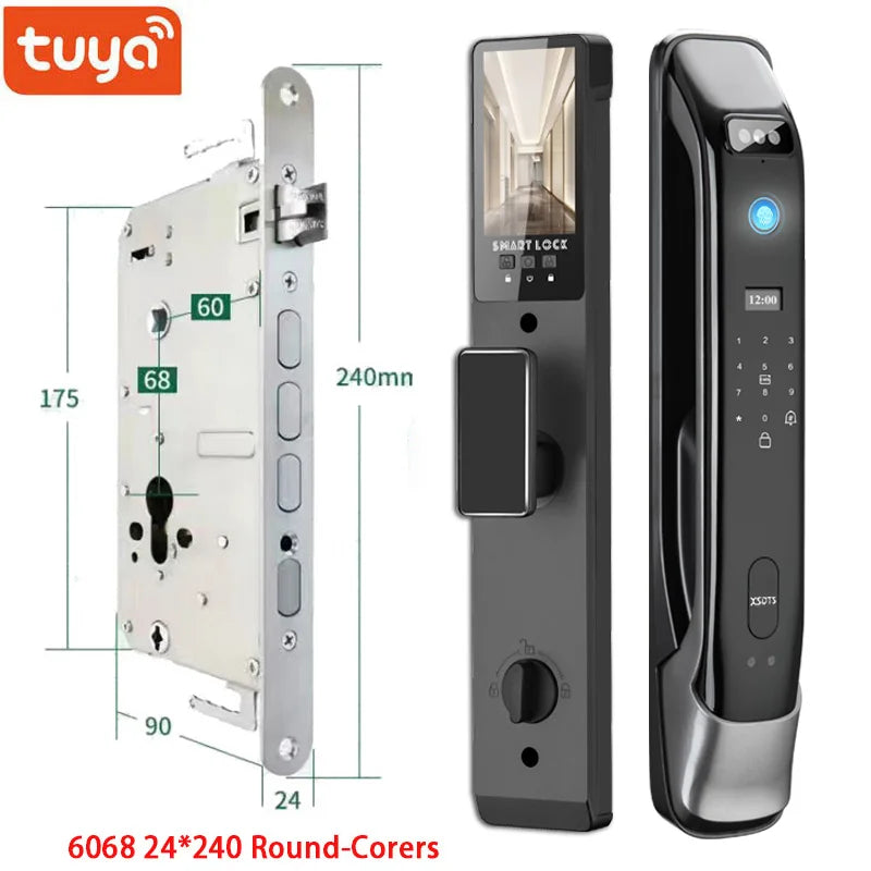 Biometric Infrared 3C Face Real-time intercom Palmar vein Smart Door Lock Fingerprint Password Electronic Key Card APP Unlock