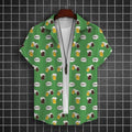 Hawaiian Shirt For Men 3d Beer Printed Short Sleeve Party | SAMAG
