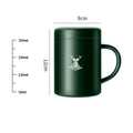 Thermal Mug with Lid 304 Stainless Steel Coffee Cup Home Office Double Wall Tumbler Anti-drop Keep Warm&cold Double Bottom Mug