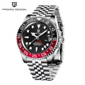 Top PAGANI DESIGN PD1662 Men GMT Automatic Mechanical Watch Black Ceramic Bezel Sapphire Glass 100M Waterproof Jubilee Stainless Steel Bracelet Sports Diver Wristwatch Reloj Hombre+gift box