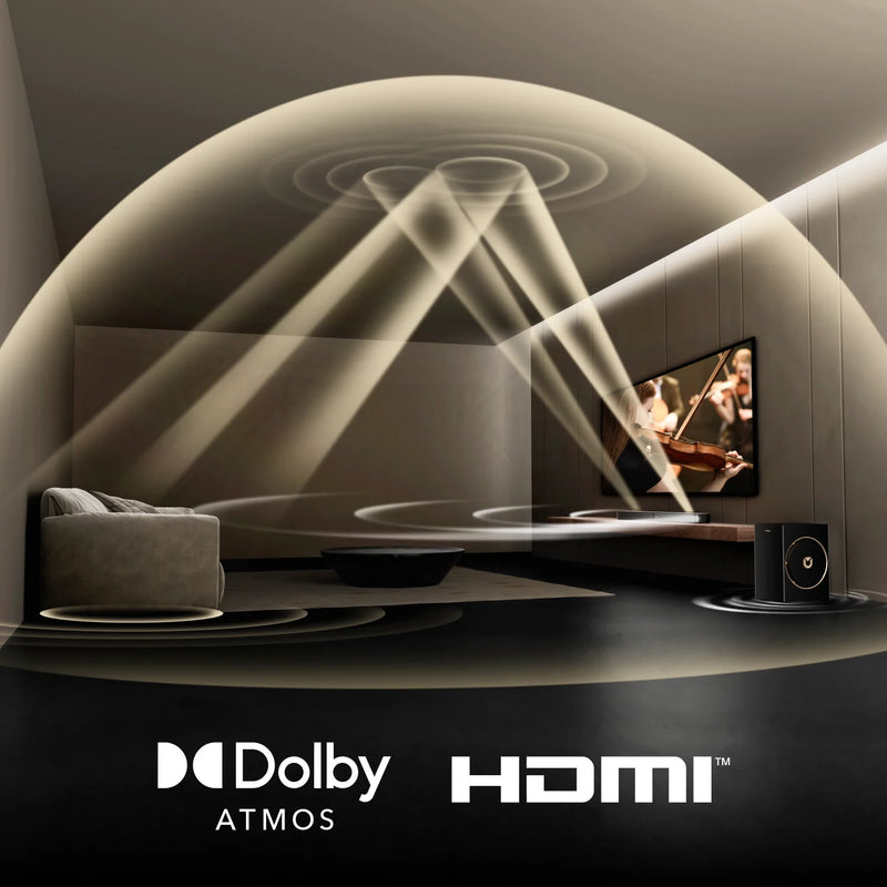 ULTIMEA Skywave F30 Boom Soundbar 3.1.2 360W Dolby Atmos Soundbar, with 6.5'' Wired Subwoofer, Home Theater for TV, APP Control