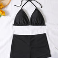 Women's Bikini Swimsuit European Style High Waist Bottom | SAMAG