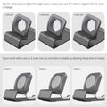 Aluminum Charger Stand for Apple Watch,Dock Station Charging Holder for iWatch Ultra 1 2/10/9/SE/8/7/6/5/4/3/2/1 Silicon Bracket
