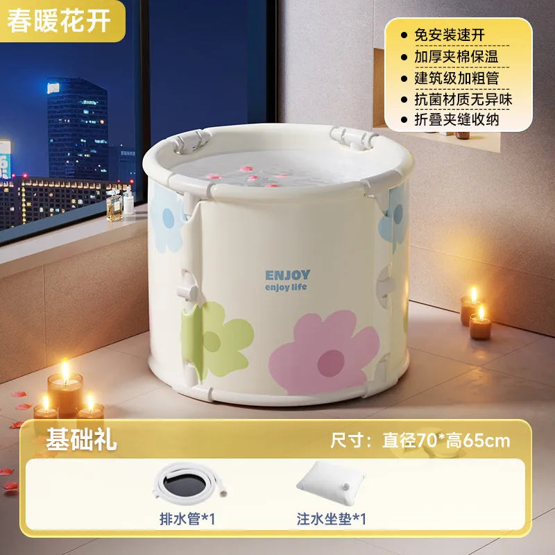Spa Clearance Bath Tub Free Standing Lazy Soaking Portable Bath Tub Adults Hot Above Ground Badewanne Klappbar Spa Supplies