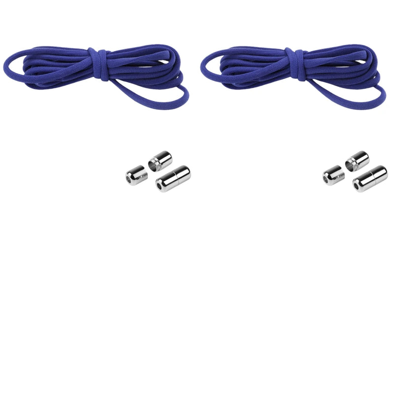 1/2/4 pairs Semicircle No Tie Shoelaces Elastic Sneakers shoelace Metal Lock Lazy Laces for Kid and Adult One size fits all shoe