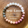Natural Stone Symbolic Beaded Bracelet Women Men Anxiety Relief Protection Money Spiritual Inner Self-Love Jewelry