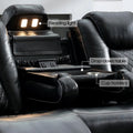 TODRANI Power Reclining Sofa 0 Gravity w/ Wireless Charger,LED Floor Lights,Reading Light, Drop-down Table USB/Type-C Port(070)