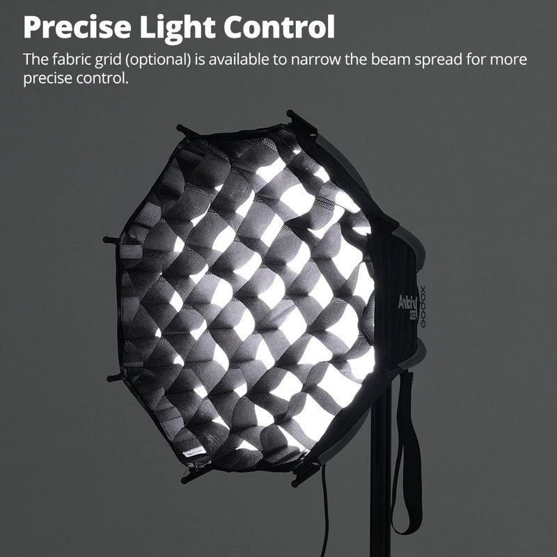 New AMBITFUL Q3 Softbox Light Box With Optional Grid,Mini Bowens Mount,GODOX Mount,Flashlight Bracket For GODOX YONGNUO NANLITE