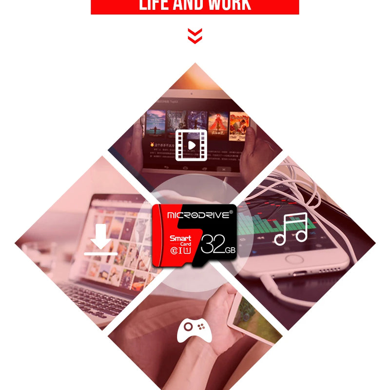 High speed Micro tf SD Card 4gb 8gb 32GB 64GB 16GB  flash memory card Class 10 UHS-1 TF Carte Flash SD Card mini sd Card