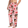 Customized sleeping pants with personalized facial photos long sleeved warm sleeping pants for both men and women  fun Christmas