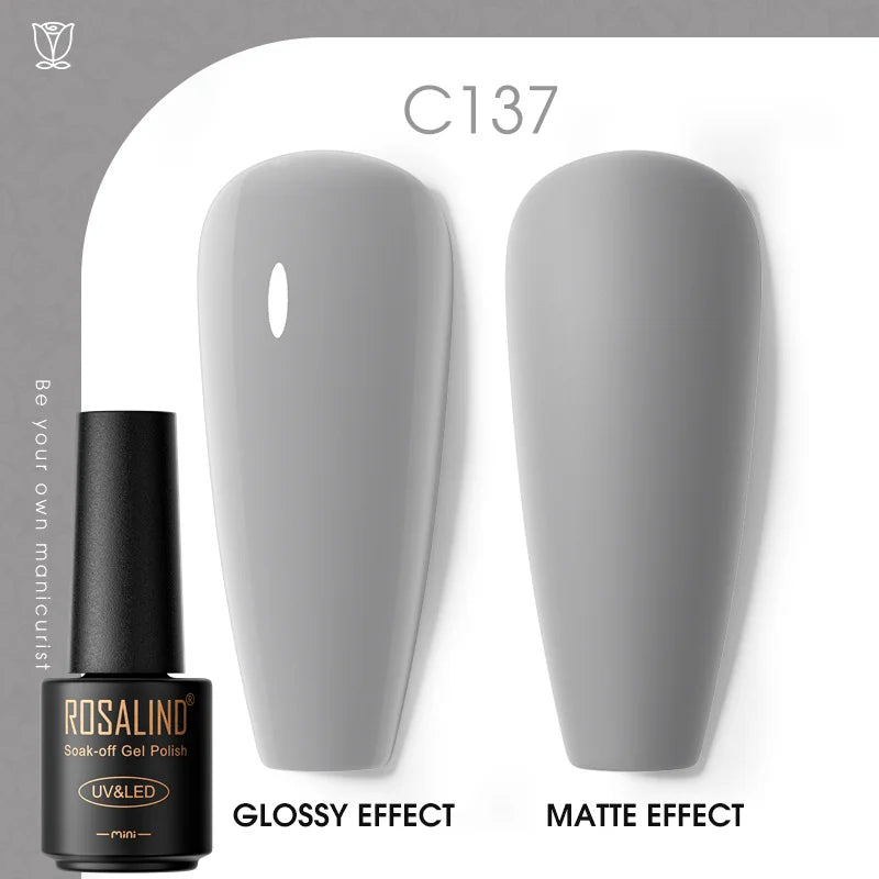 ROSALIND Gel Polish Manicure for Nails Semi Permanent Vernis top coat UV LED Gel Varnish Soak Off Nail Art Gel Nail Polish