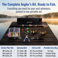 Carbon Telescopic Spinning Fishing Rod Reel Full Kit Pole Lures Hooks Line Pliers Gripper Complete Carry Bag,Fishing Set