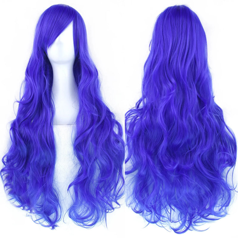 Soowee Curly Long Synthetic Hair Green Wig Hairpiece Pink Black Party Hair Cosplay Wigs for Women