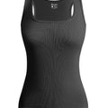Hot Sale Summer Women's Basic Elastic Tank Top Sleeveless Square Collar Vest T-shirt Fashion Fitness Yoga Women's Casual Top