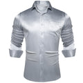 Solid Satin Shirts for Men Sage Green Black Yellow Red | SAMAG