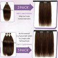 #4 Brown Straight Crochet Human Hair 26 Inch 100% Unprocessed Brazilian Virgin Hair Feather Crochet Human Hair 4 Pack 240G Chocolate Straight Human Crochet Hair Extensions