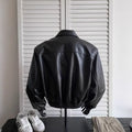 KIDWHXR Autumn Man Leather Jacket Streetwear Turn Down Collar Zipper Male Windproof Long Sleeve Loose Casual Men Outerwear