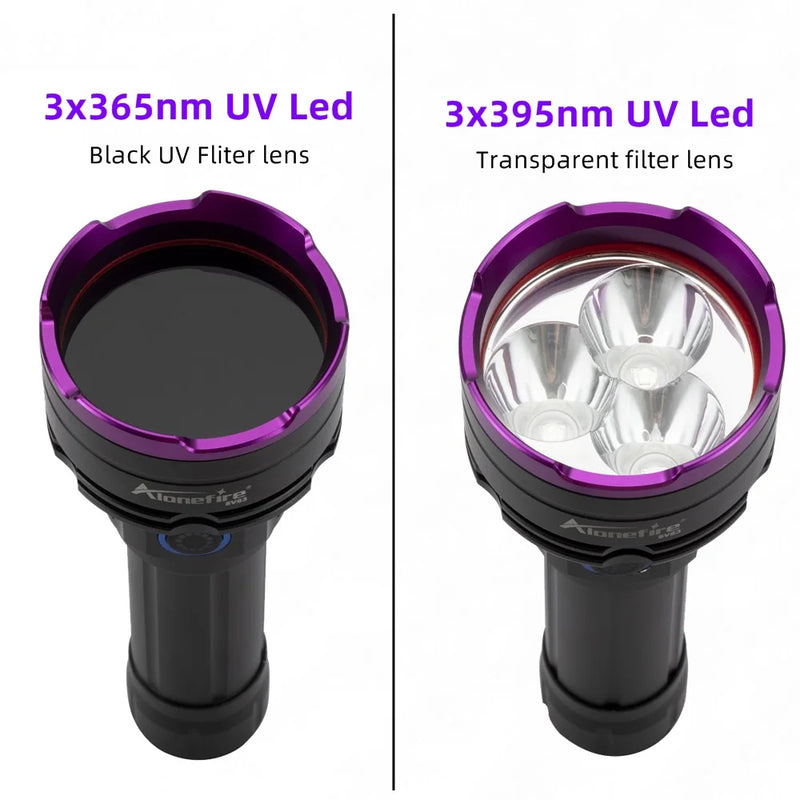 3 Led 30W 365nm/395nm UV flashlight High power - View 2 | SAMAG