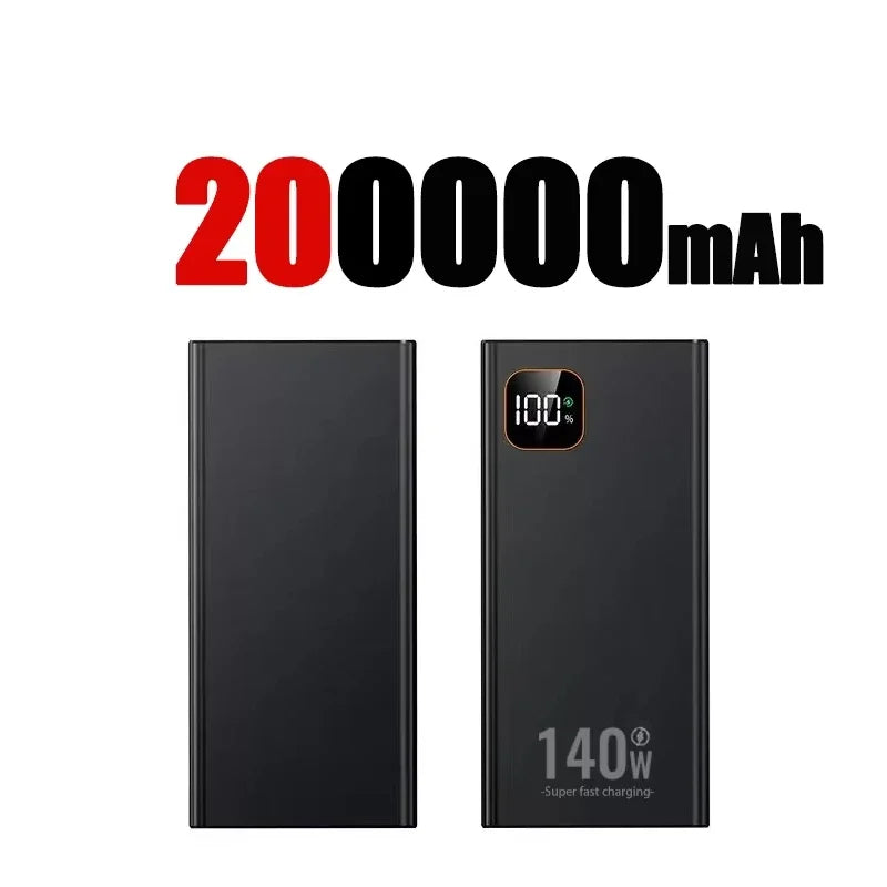Lenovo 2026 140W 500000mAh Ultra Capacity Power Bank Super Fast Charging CCC Portable Charger For IPhone Samsung
