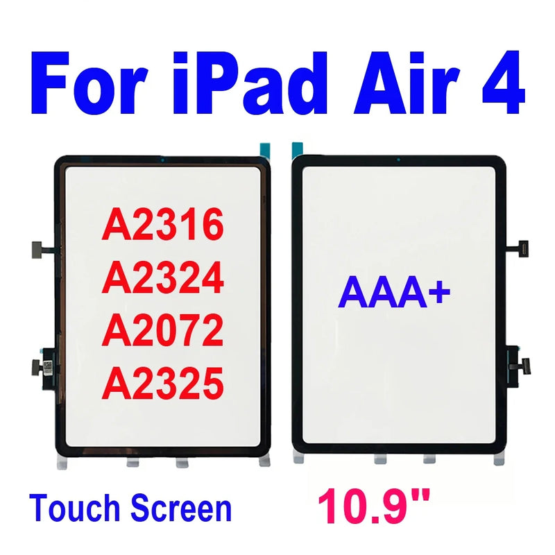10.9” Touch For iPad Air 4 Touch Screen Air4 4th Gen 2020 A2316 A2324 A2072 A2325 Touch Screen Digitizer Front Glass Panel Tools
