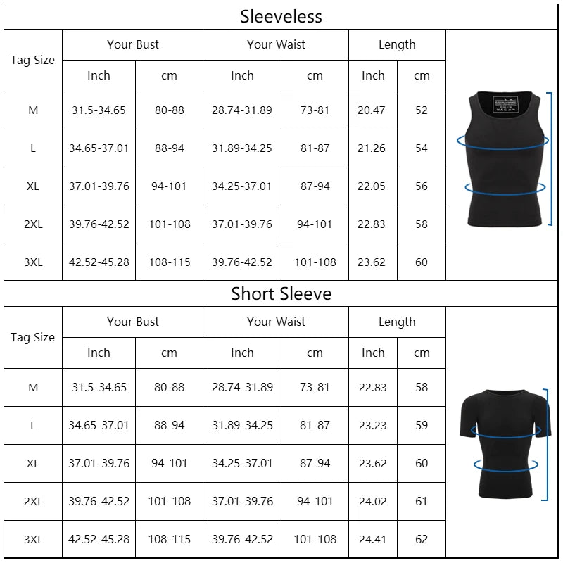 Mens Slimming Body Shaper Chest Compression Shirts Tummy Control Shapewear Gynecomastia Abdomen Slim Vest Waist Trainer Corset