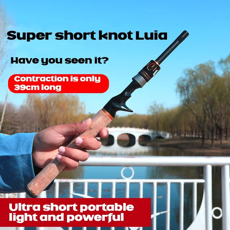 Carbon Fiber Lure Rod Ultra-short Section Spinning/casting Pole 1.8M/2.1M/2.4M/2.7M Travel Superhard Fishing Rods