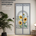 Sunflower mosquito proof door curtain, magnetic screen door, summer screen window, household mosquito net, high-end partition, s