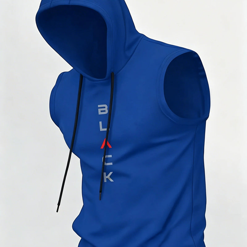 Men's Breathable Hooded Sleeveless Tank Top Casual Sports Vest Quick Dry Machine Washable Multi-Color All-Season 1 Piece