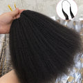 Kinky Straight Miracle Knots Crochet Human Hair Extensions Burmese Virgin Pre Separated Feather Crochet Hair Braids Bundles for Black Women Meadow Hair 26inch 240g