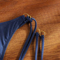 Rinabe String Bikini Blue Bandage Swimwear High Cut | SAMAG
