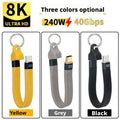 USB C Keychain,Thunderbolt 4 Short USB C Keychain Cable with 240W PD Fast Charging 40Gbps Data Transfer,8K@60Hz Durable Cable
