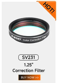 SVBONY Astronomical Telescope 1.25'' 0.5X  Focal Reducer Thread M28x0.6 for Astronomy Telescope