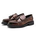 Business Tassel Loafers Shoes Slip on Casual Thick Bottom Leather Black Dress Party Shoes Boat Loafers For Man Fashion Moccasins