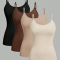 4 pcs Women Solid Color  Camisoles Vest Women Tank Tops Female Summer Sexy Strap Basic Tops Sleeveless Camisole T-shirt